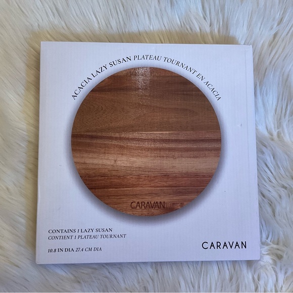 Caravan Acacia Lazy Susan - New in Box - Picture 3 of 6